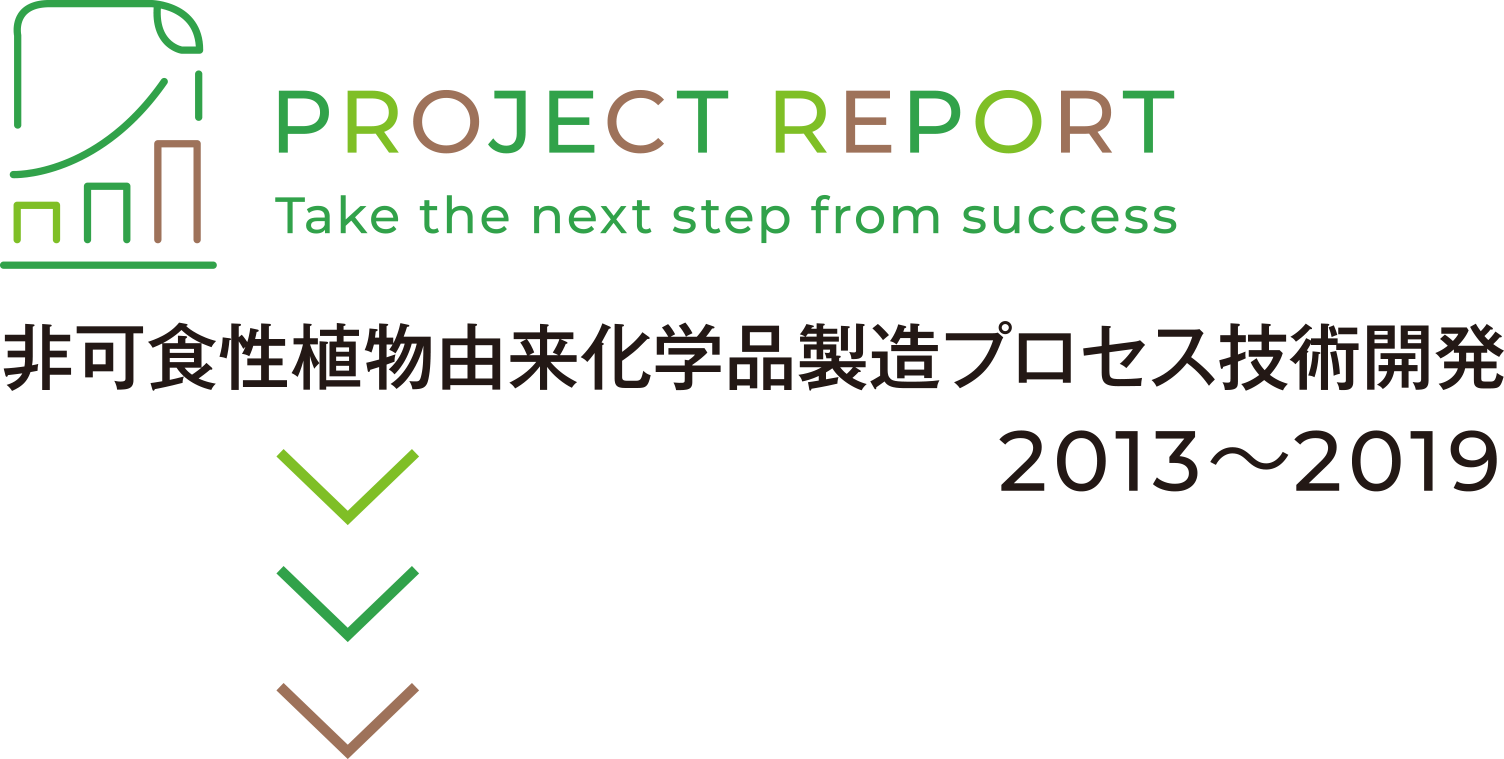 PROJECT REPORT Take the next step from success 非可食性植物由来化学品製造プロセス技術開発2013〜2019年度